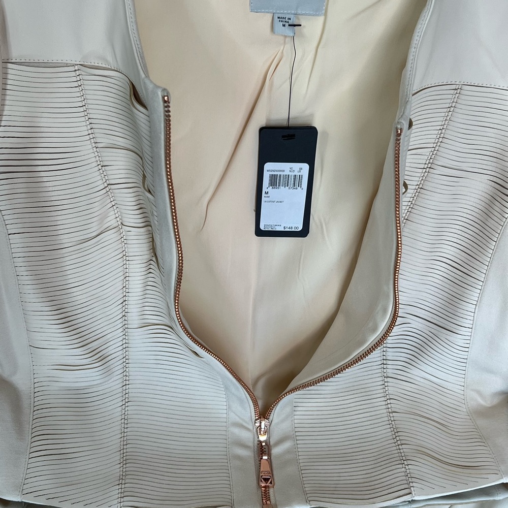 Guess Laser Cut out Leather Jacket - Picture 10 of 17